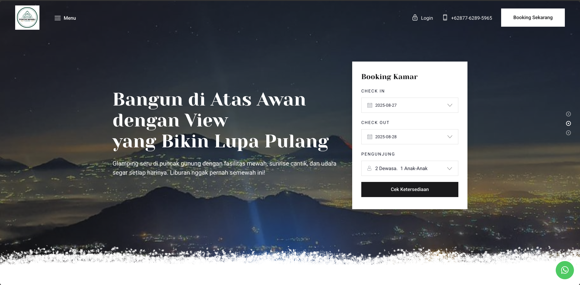 Glamping Mangli Website